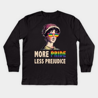 More Pride Less Prejudice Lgbt Gay Proud Ally Pride Month Kids Long Sleeve T-Shirt